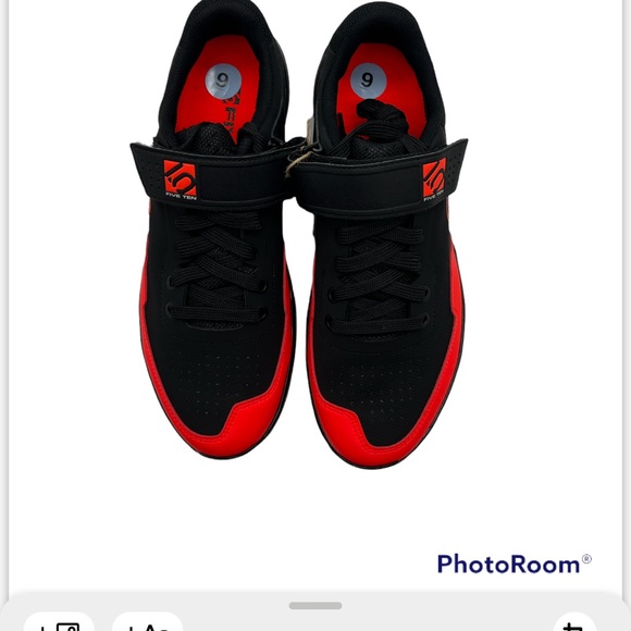 Five Ten Kestrel Lace Clipless Shoes Core Black Solar Red Grey Two Sz 9 - Picture 7 of 9